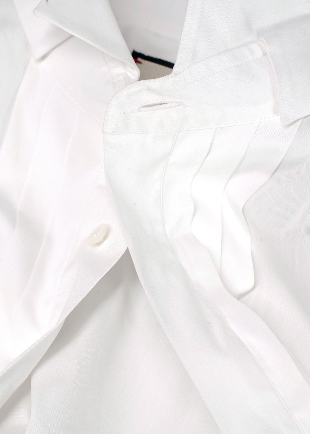 Men's Gucci white cotton pintuck formal shirt Size 155