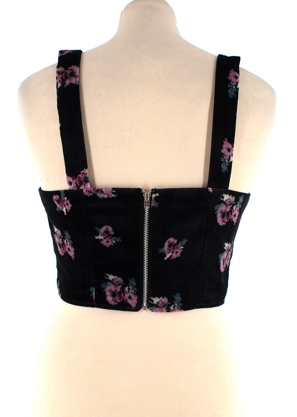 Racil Floral Velvet Heddy Crop Top Size S