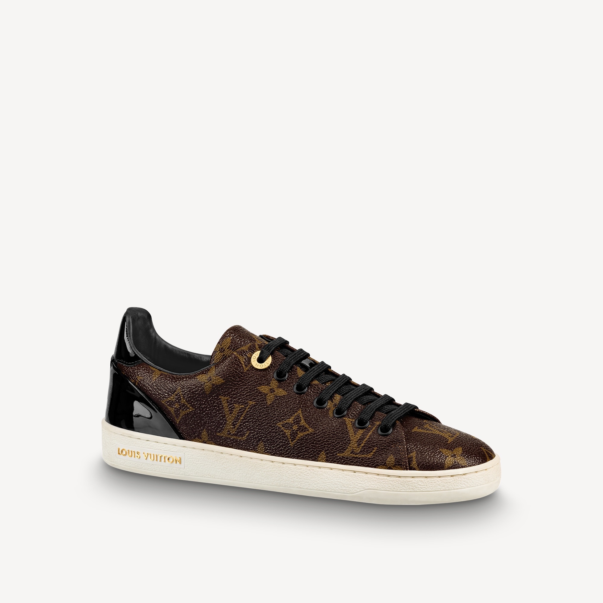 Preowned Louis Vuitton Monogram Low Sneaker Size 385 Brown leather