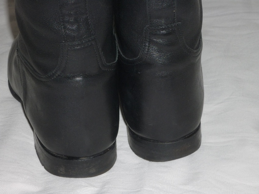 Preowned Hermes Black Leather Riding Boots Size 385