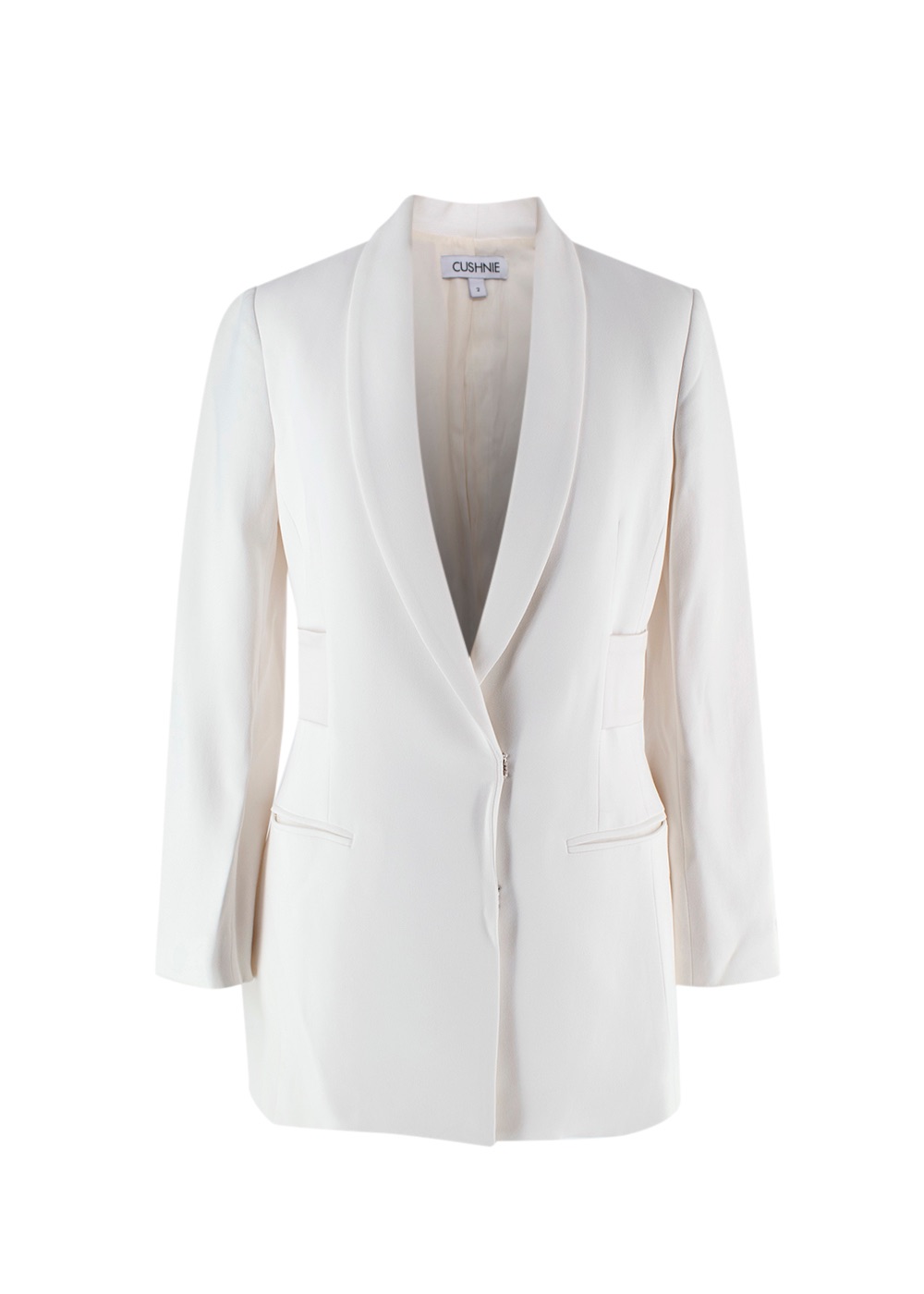 Cushnie Et Ochs White Single Breasted Blazer Size XS viscose/elastane