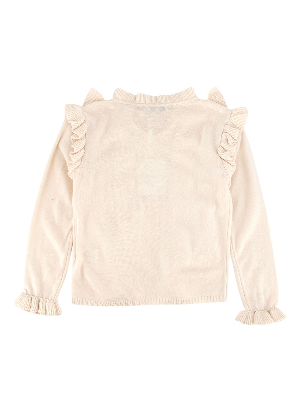 Boys Naive Bebe Cream Ruffle Long Sleeve Knit Top Size 6 Years wool