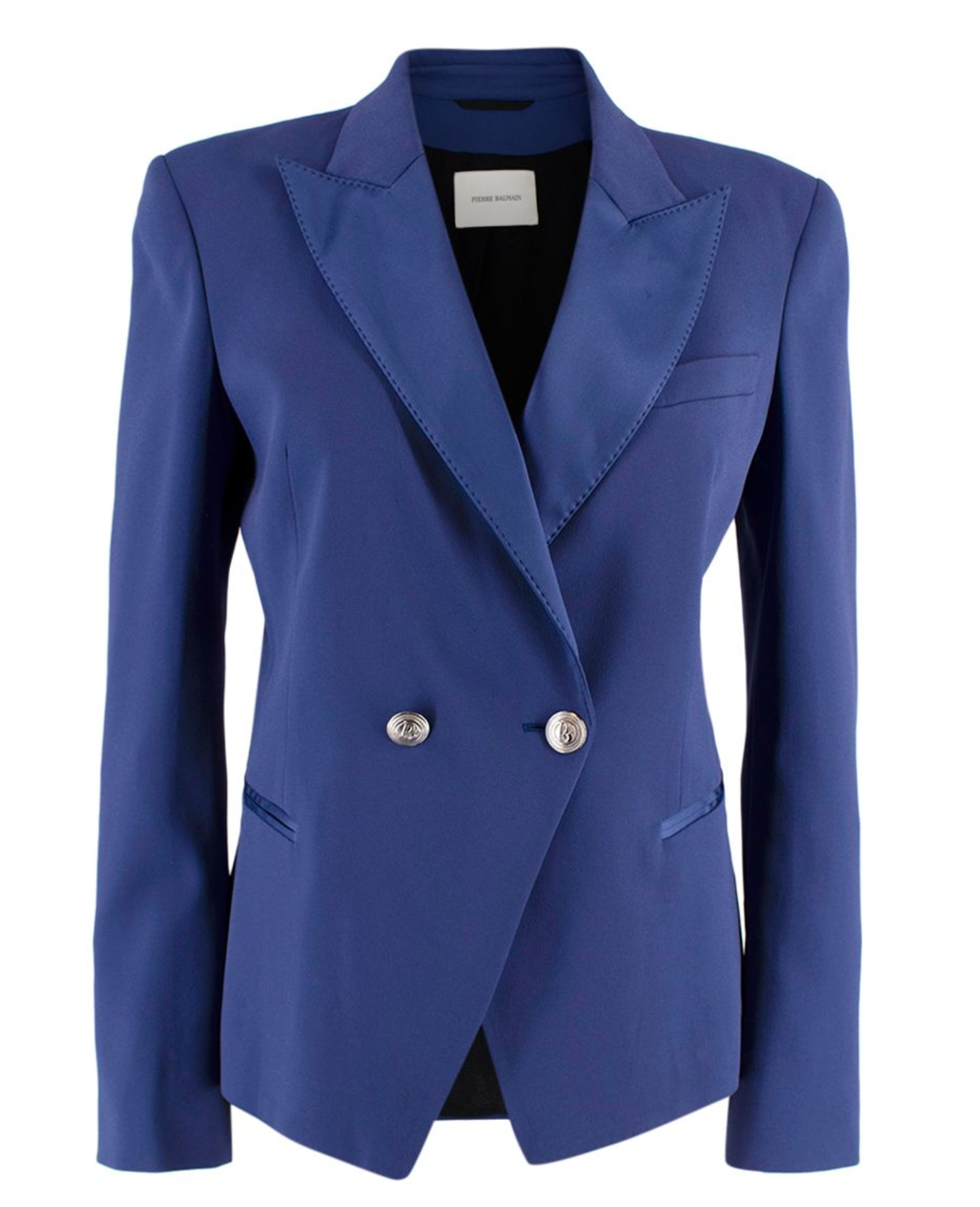 Pierre Balmain Blue Tailored Double Breasted Blazer Size XS Navy acetate/viscose/elastane