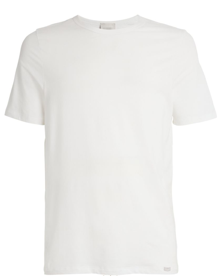 Men's Hanro White Cotton T-Shirt Size M