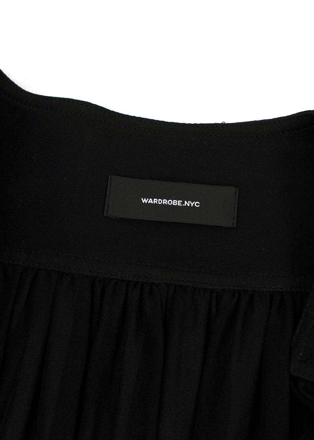 WardrobeNYC Asymmetric Silk Minidress Size M Black