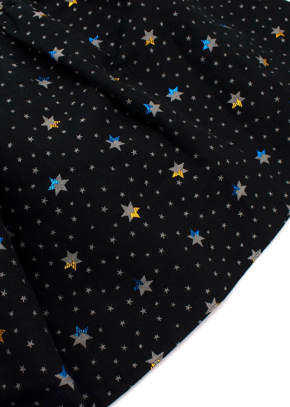 Boys Bonpoint Black Metallic Detail Star Print Embellished Dress Size 10 Years + cotton