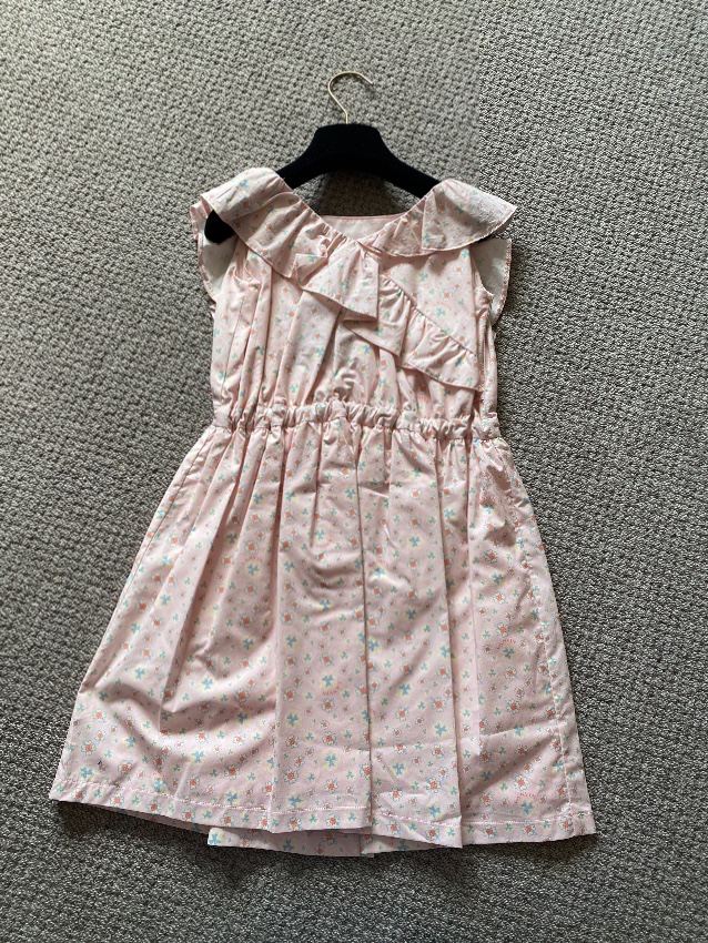 Boys Lanvin Kid's 6Y Pink Floral Print Dress Size 6 Years Floral / Patterned cotton