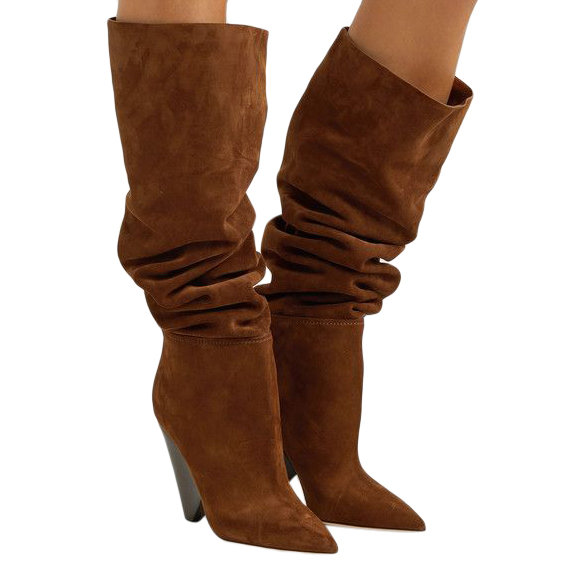 Saint Laurent Niki suede over-the-knee boots Size 41 Tan/Brown