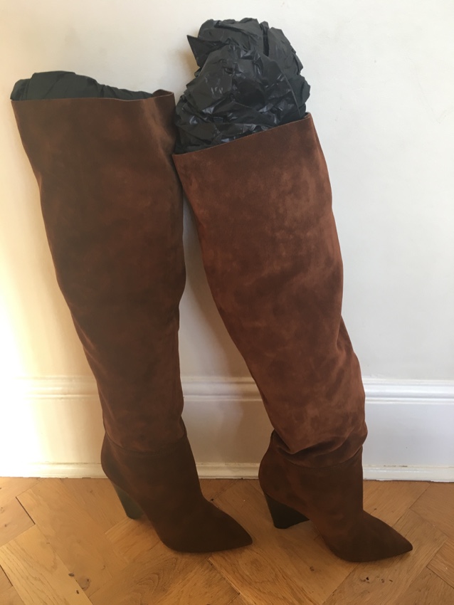 Saint Laurent Niki suede over-the-knee boots Size 41 Tan/Brown