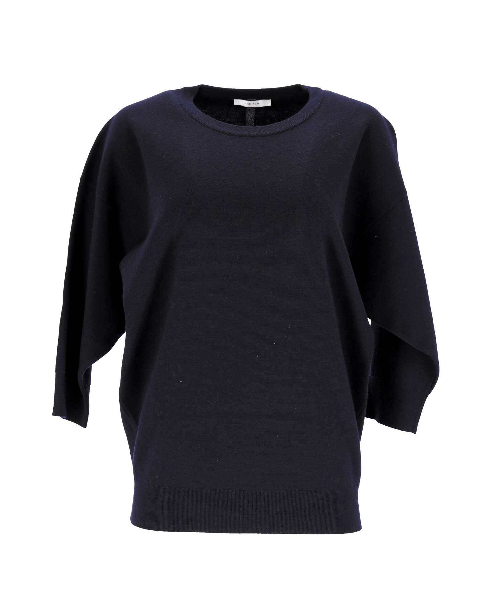 Preowned The Row Navy Blue Merino Wool Jumper Size S wool/hair/merino wool