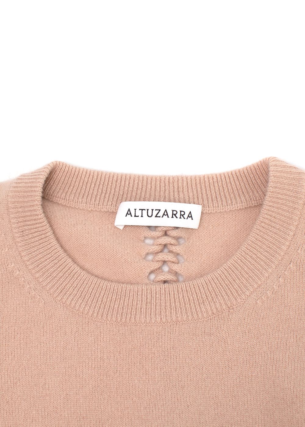 Preowned Altuzarra beige cashmere braided trim jumper Size XS