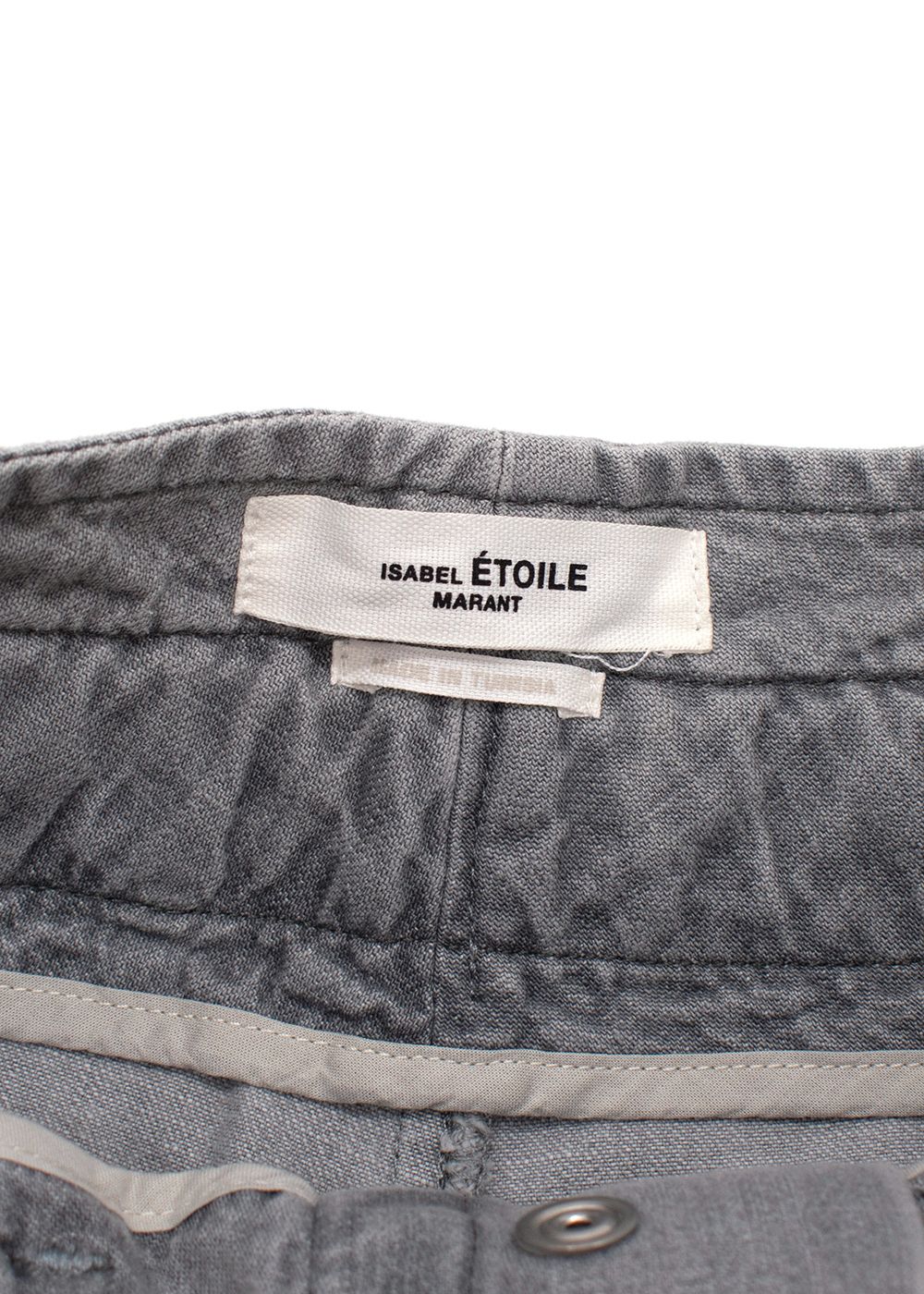 Isabel Marant Etoile Grey Wash Tie Waist Jeans Size S cotton