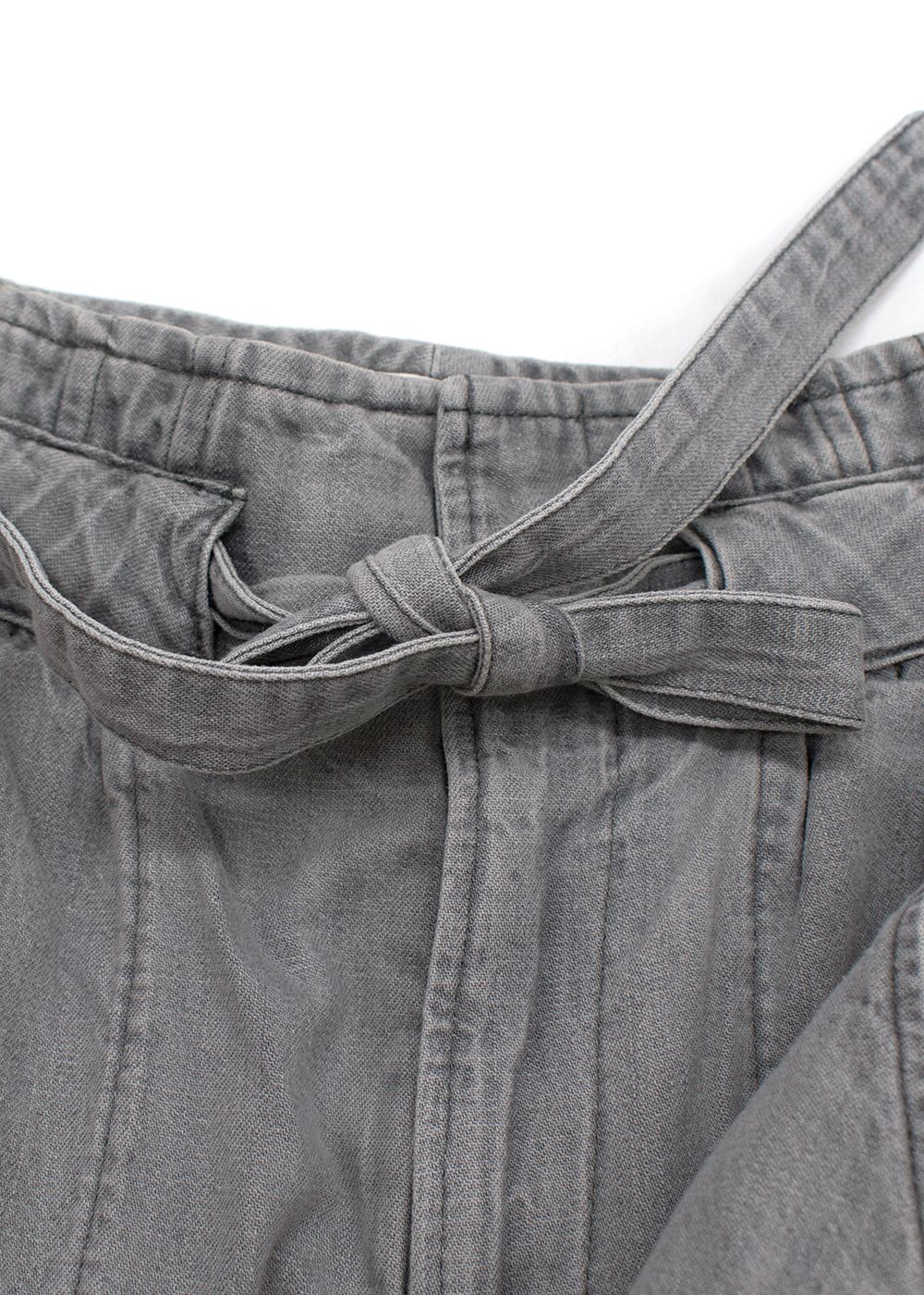 Isabel Marant Etoile Grey Wash Tie Waist Jeans Size S cotton