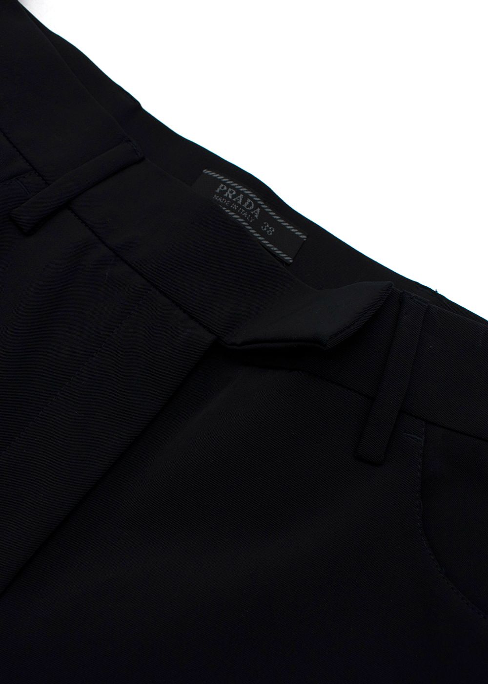 Prada Black Straight Leg Pants Size XXS polyester