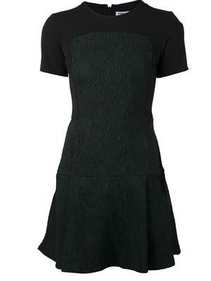 Opening Ceremony Swirl Jacquard Cascade Dress Size S Green cotton