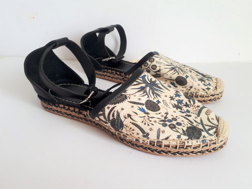 Preowned Isabel Marant Carlyce Espadrilles Size 38 Floral / Patterned leather