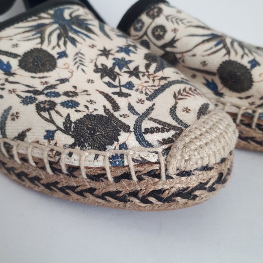 Preowned Isabel Marant Carlyce Espadrilles Size 38 Floral / Patterned leather