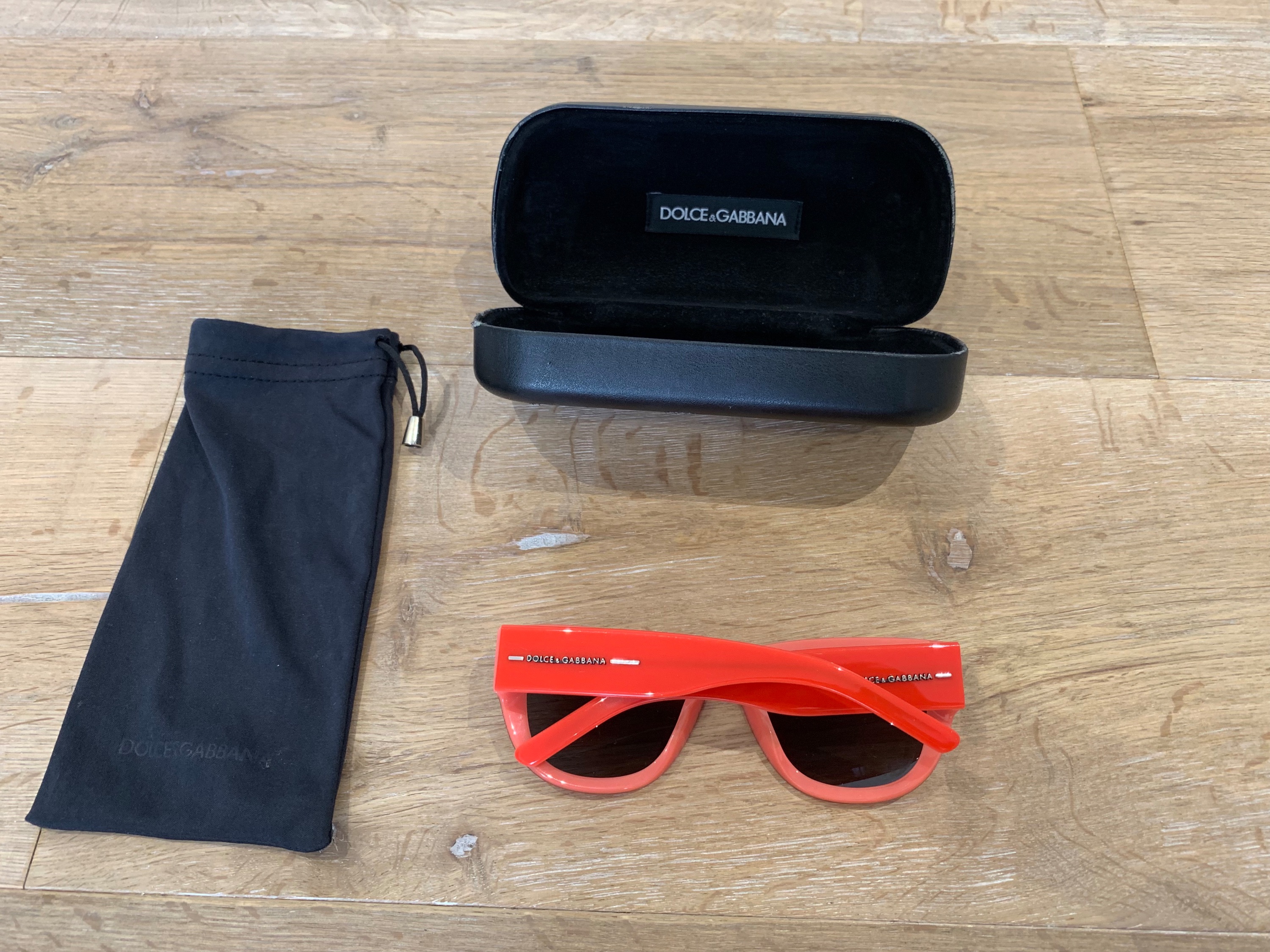 Preowned Dolce  Gabbana Red Sunglasses plastic