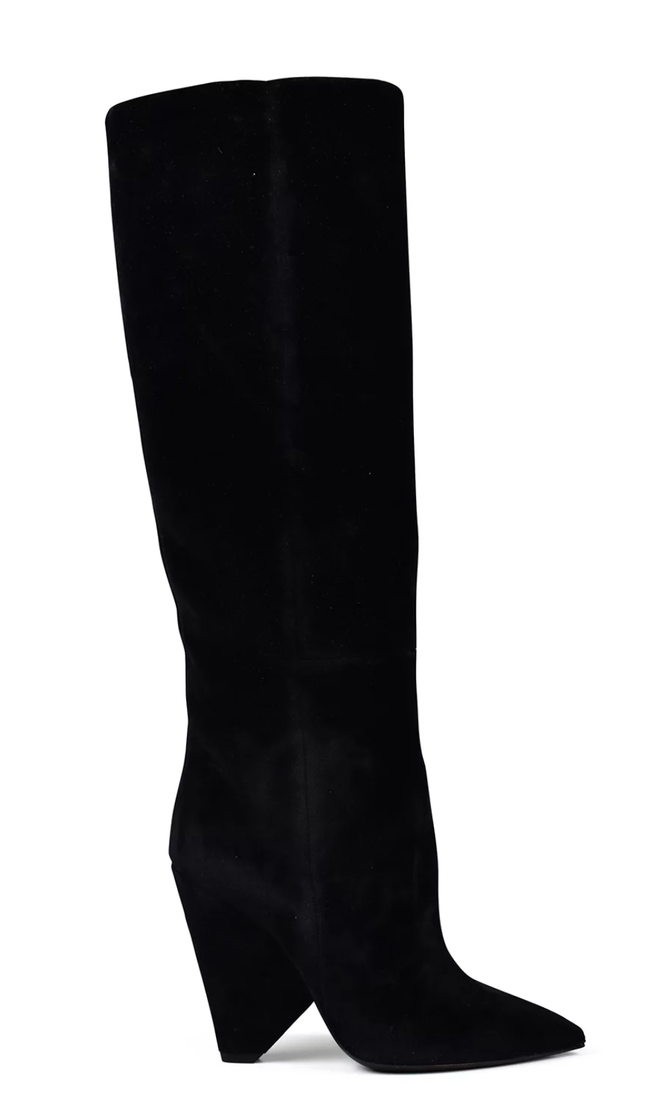 Preowned Saint Laurent Niki Suede Knee Boots Size 39 Black