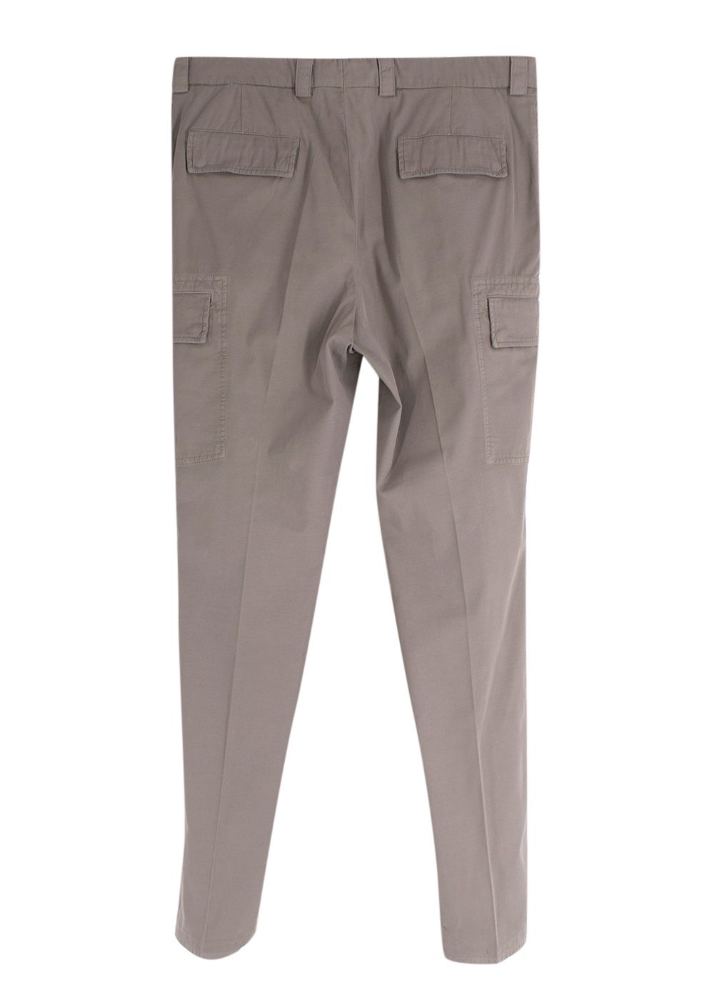 Men's Preowned Brunello Cucinelli Stone Grey Chinos Size L cotton