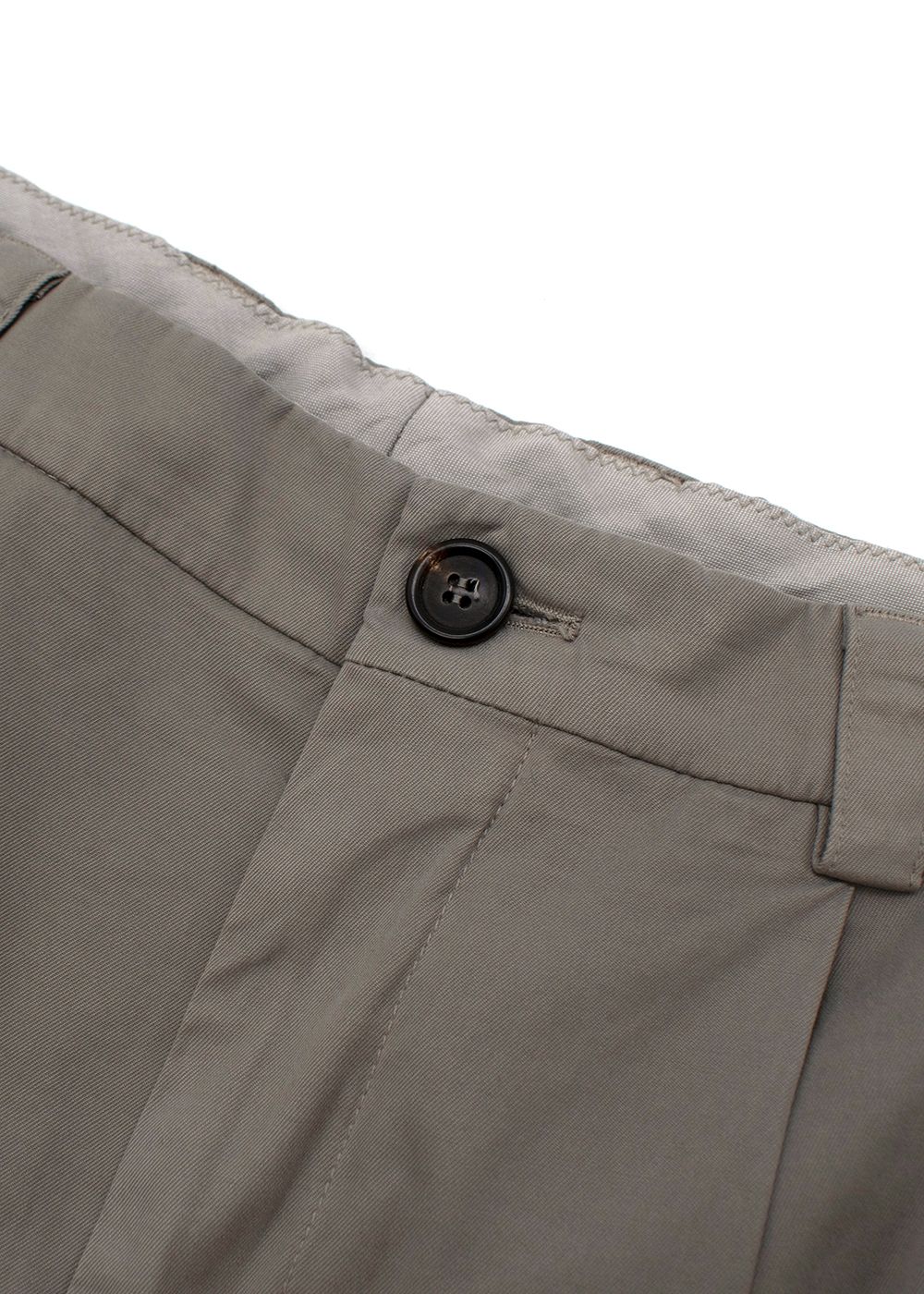 Men's Preowned Brunello Cucinelli Stone Grey Chinos Size L cotton