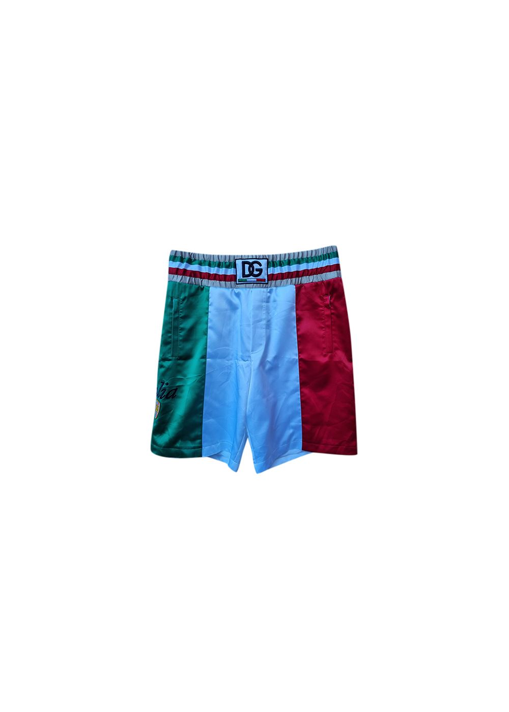 Dolce  Gabbana Tricolour satin shorts Size XL