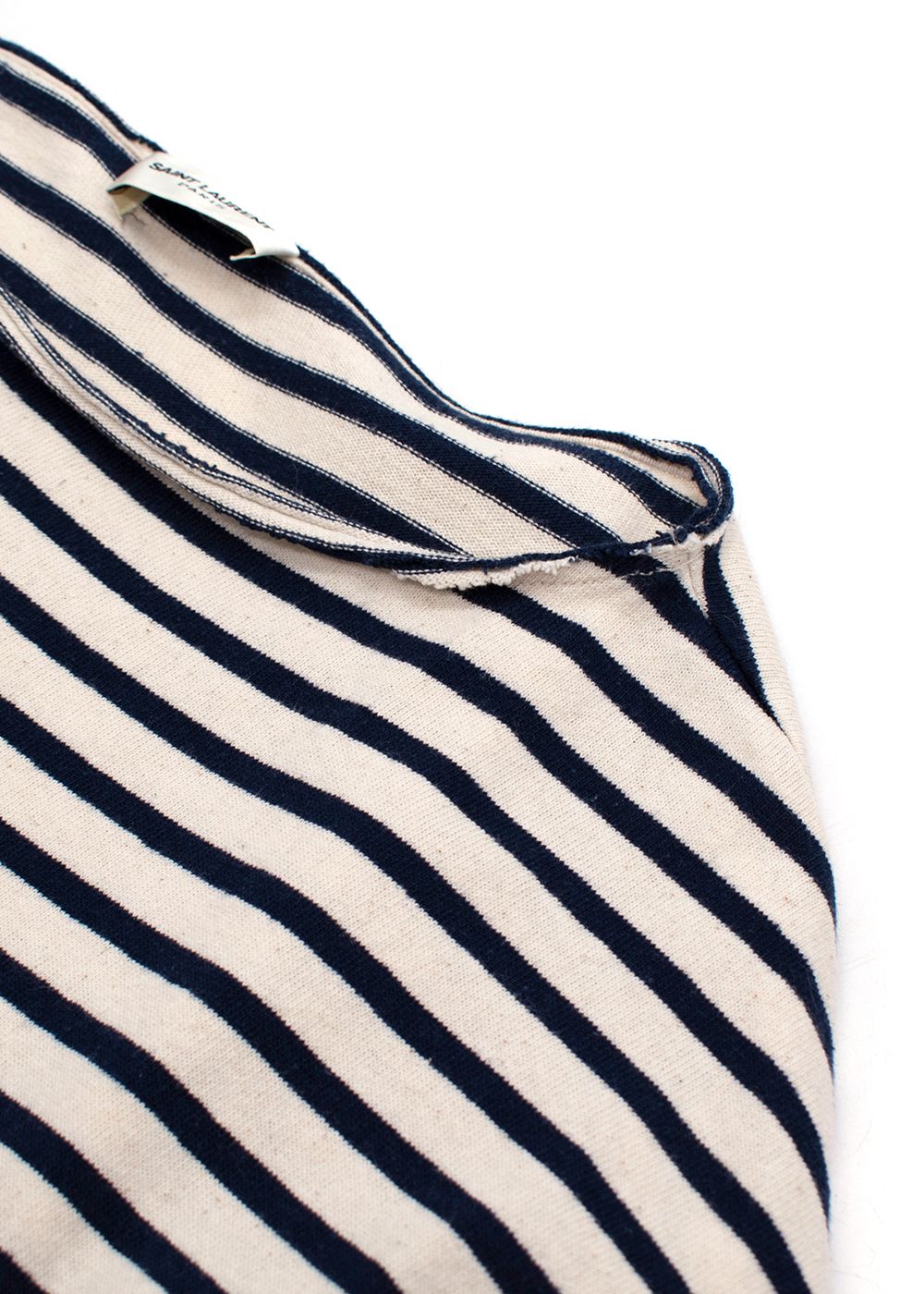 Saint Laurent Navy And Cream Striped T-Shirt Size XS Cream / Navy cotton