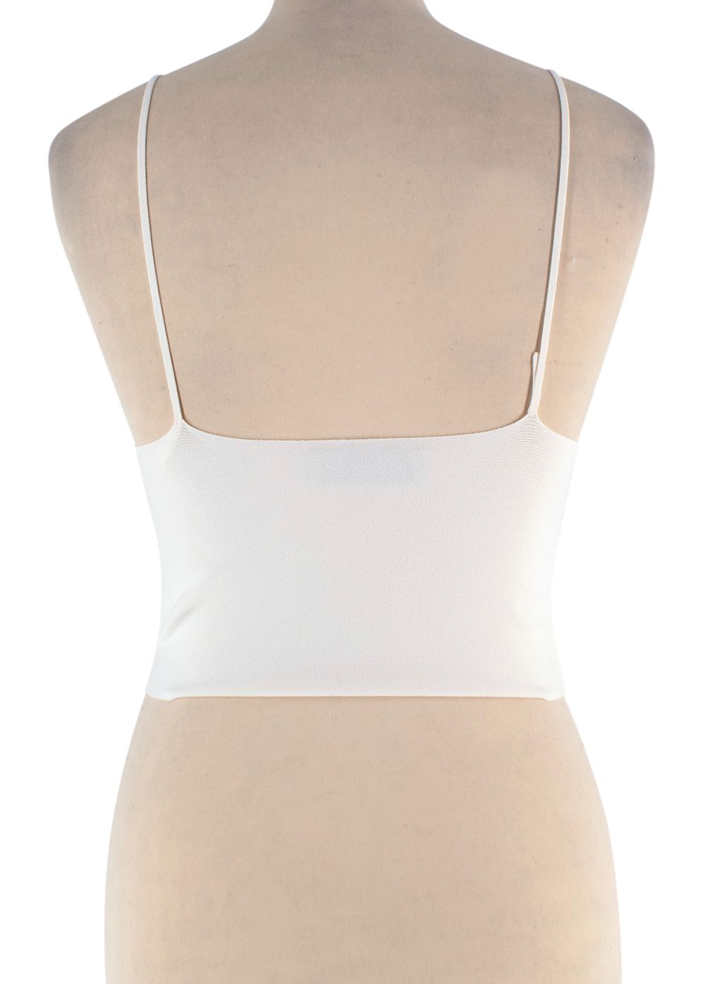 Valentino Cream Cropped intarsia pointelle-knit Bralette Size S