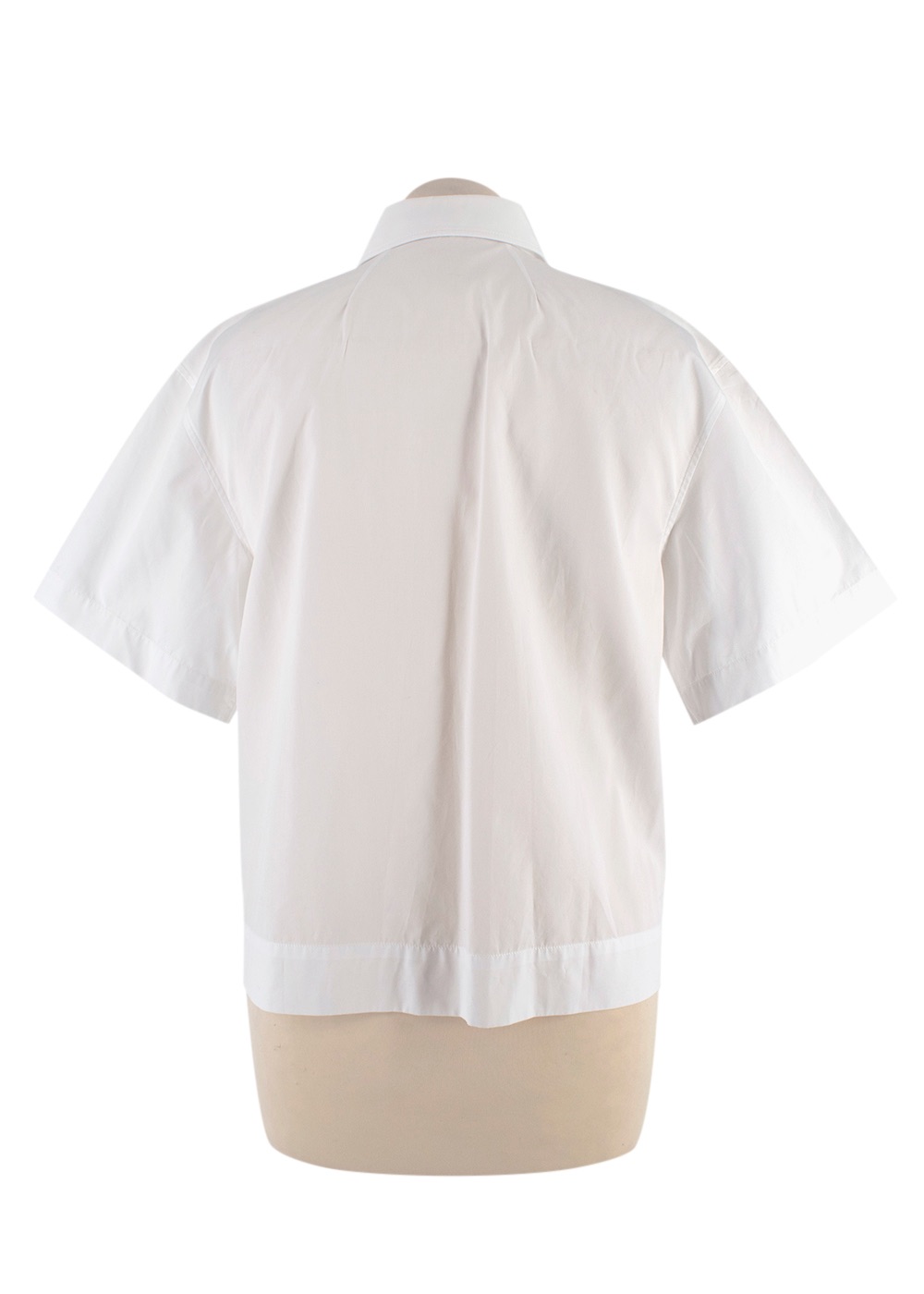 Dolce  Gabbana White Cotton Poplin Shirt with Pink Crystal Buttons Size XS