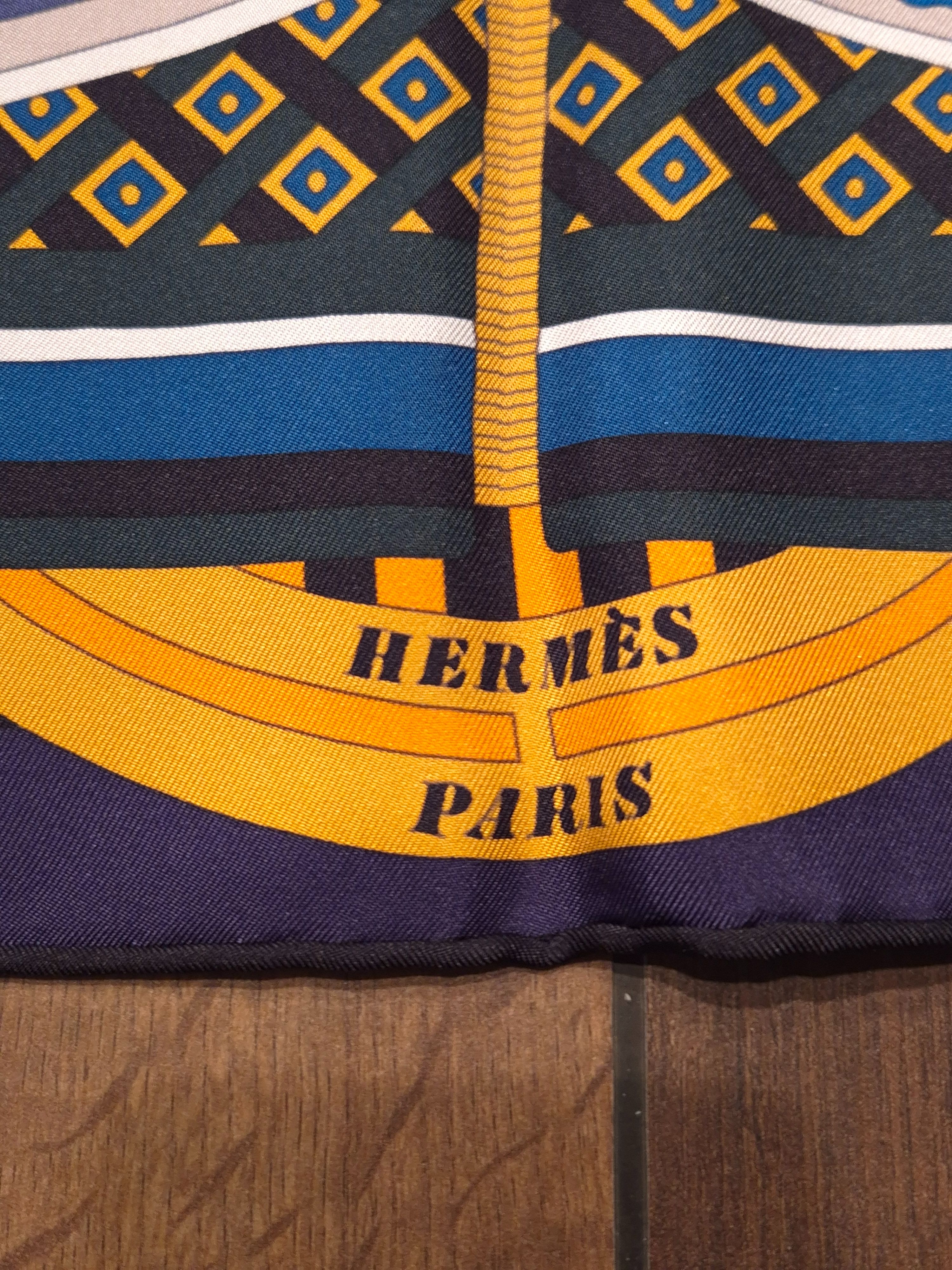 Hermes 'Regles Du Jeu' Silk Scarf 90x90 Multi