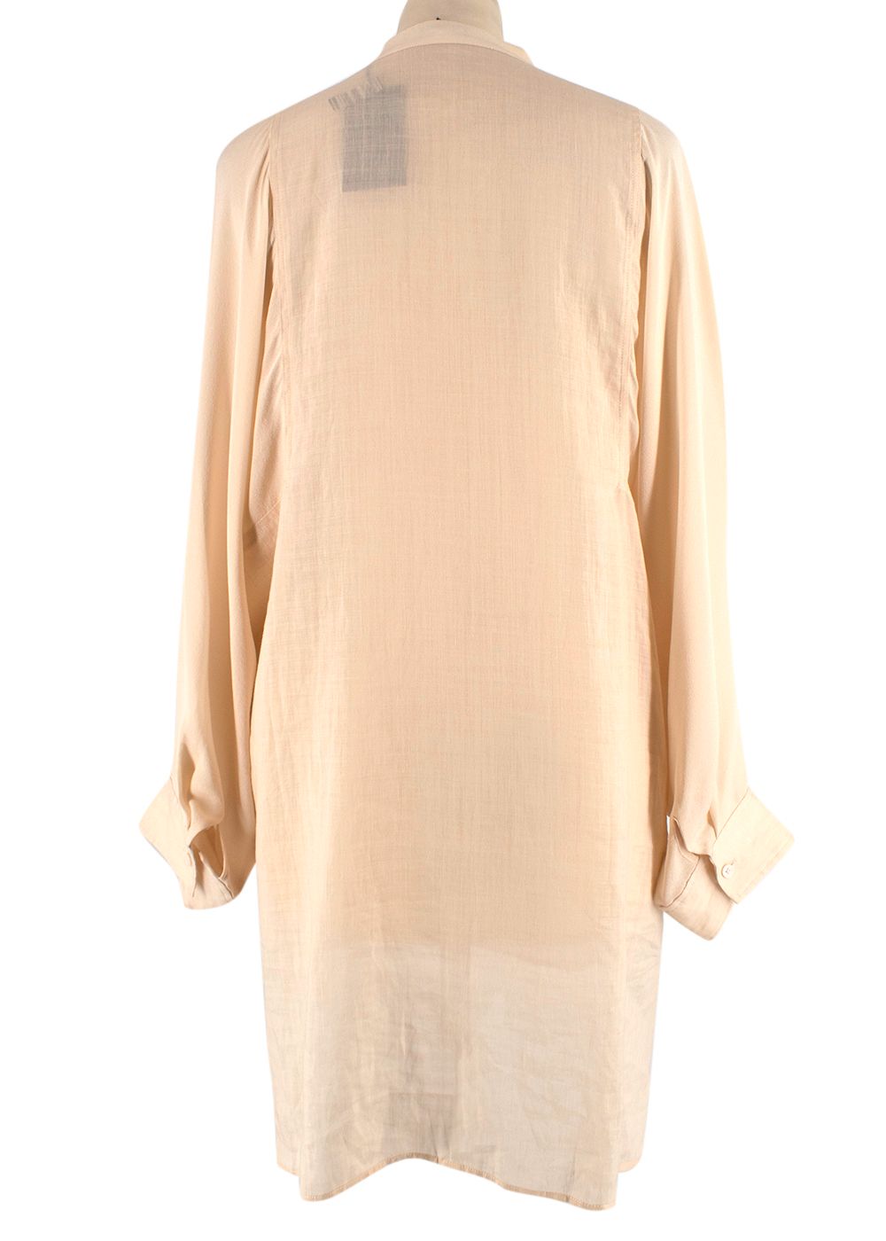 Joseph Button Up Beige Silk Blend Tunic Size XS Nude