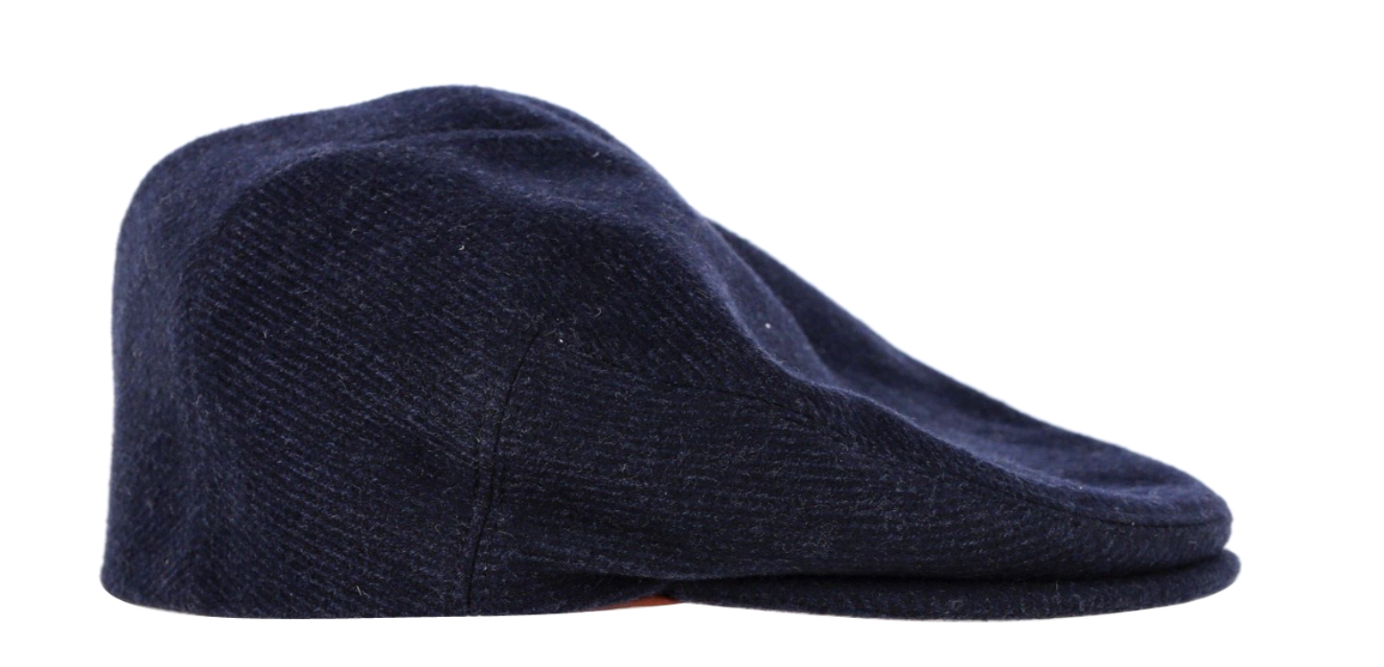 Loro Piana Navy Blue Wool Flat Cap