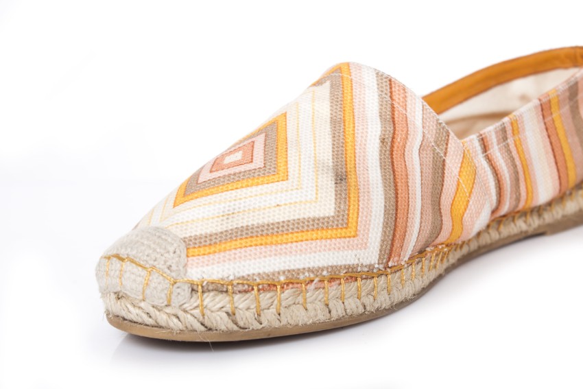 Preowned Valentino Striped Canvas Espadrilles Size 40 Multi-Coloured / Stripes