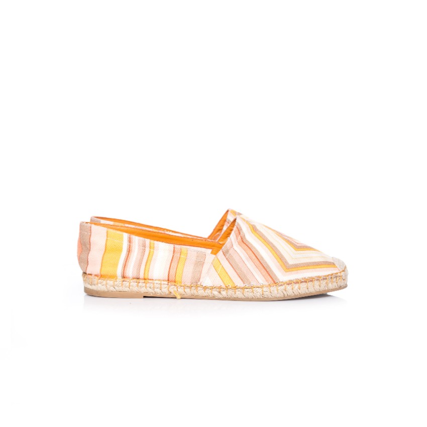 Preowned Valentino Striped Canvas Espadrilles Size 40 Multi-Coloured / Stripes