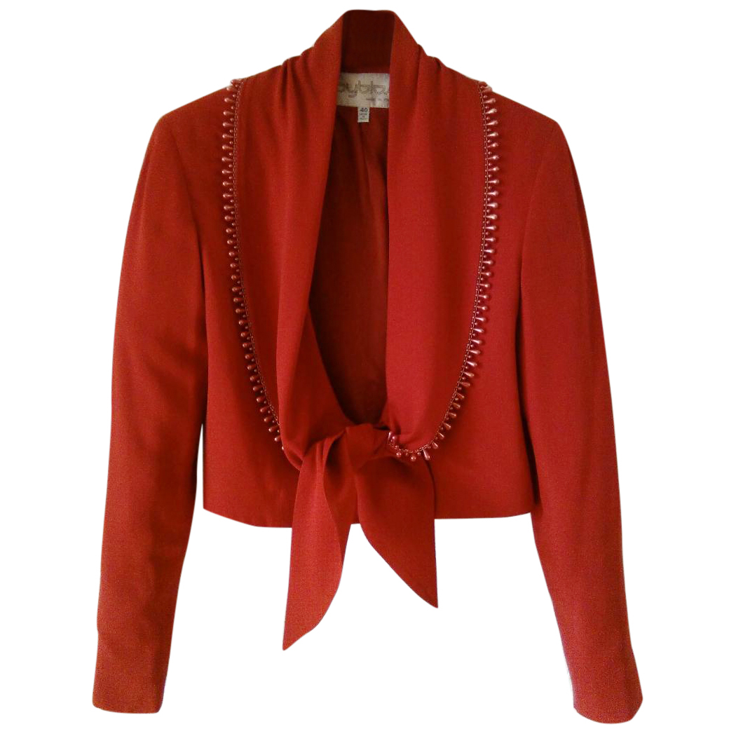 Preowned Byblos Red Jacket Size M acetate/viskose