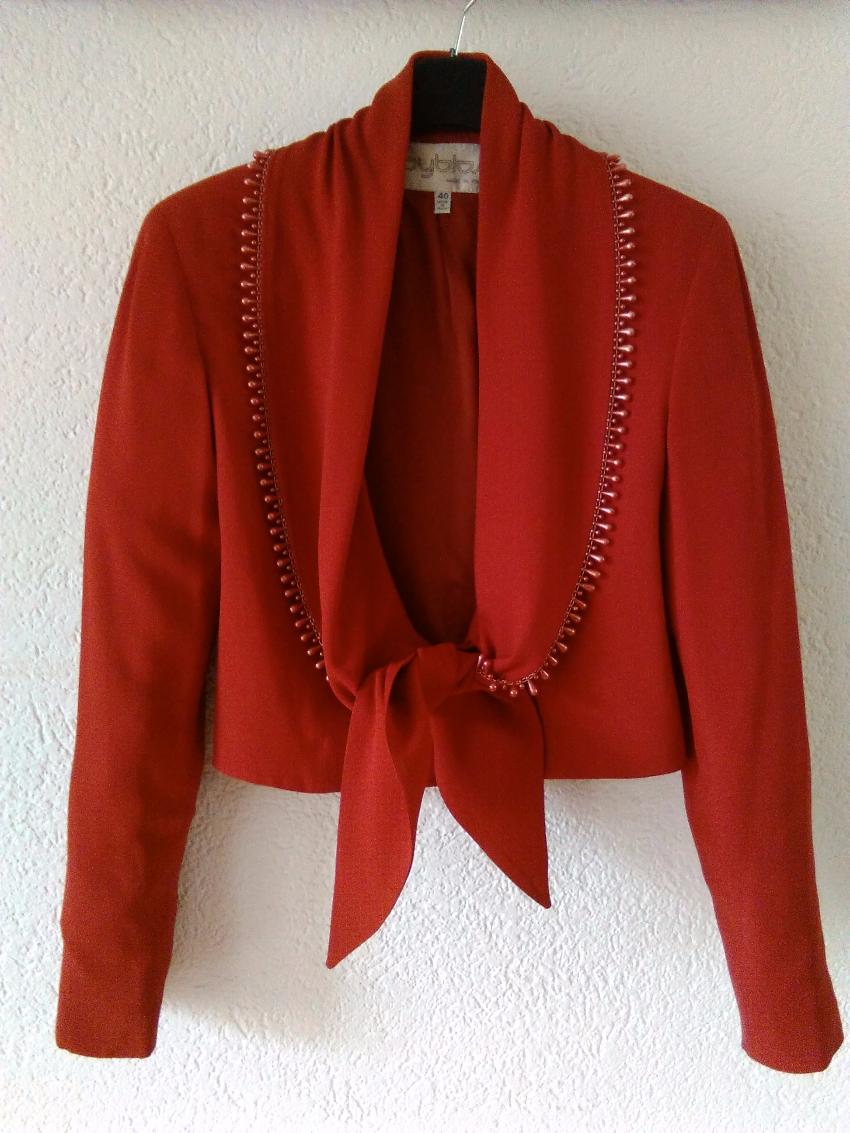 Preowned Byblos Red Jacket Size M acetate/viskose