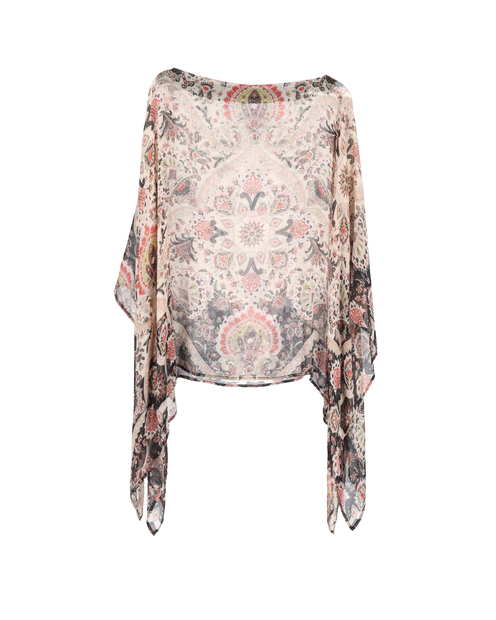 Preowned Etro Multicoloured  Paisley Silk Poncho Top Size M multicolor