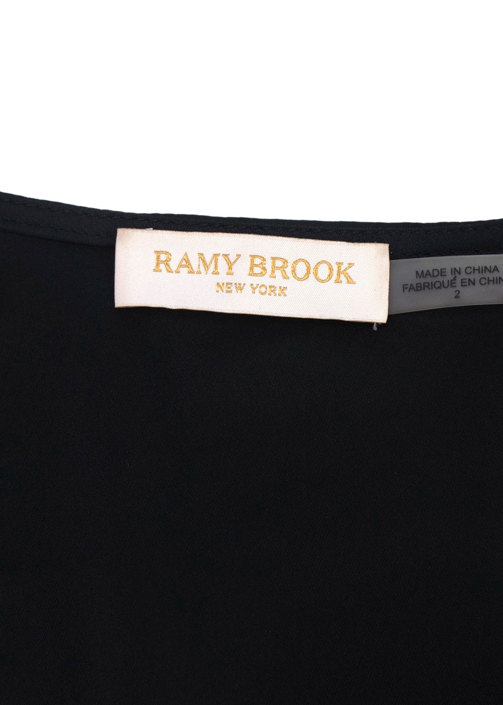 Ramy Brook Embellished Foxy Mini Dress Size S Black polyester