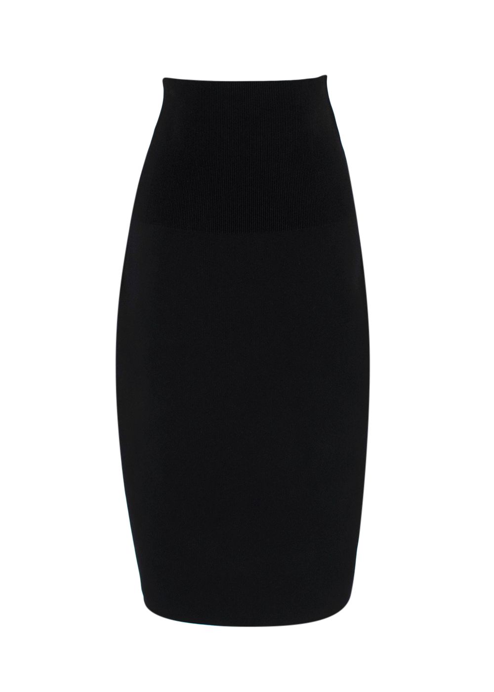 Victoria Beckham Black VB Body Midi Skirt Size XXS viscose/polyamide