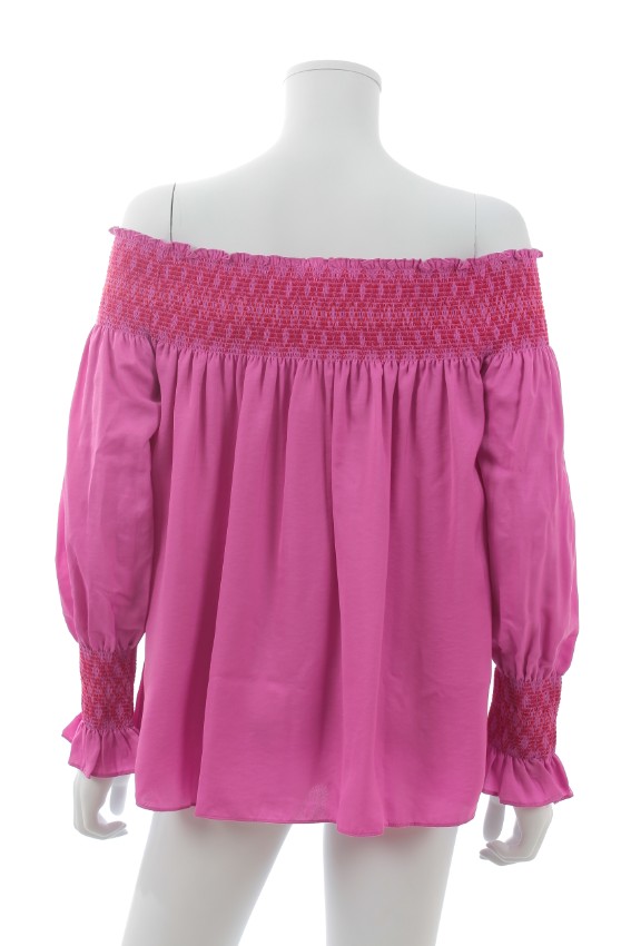 Maje Lofaur Pink Off-Shoulder Top Size XXS polyester