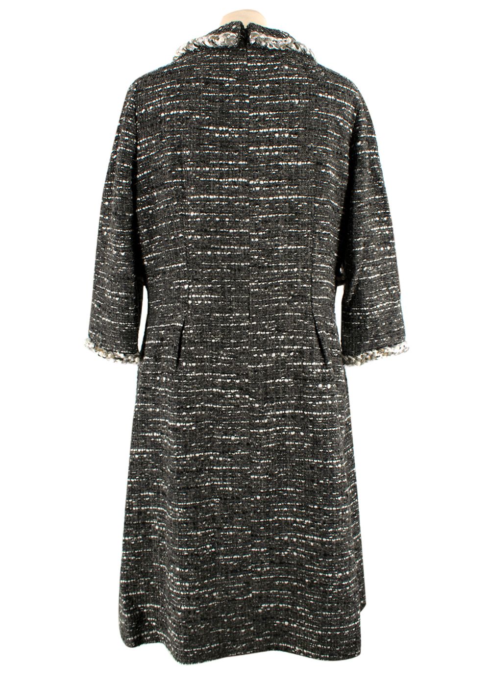 Edward Archour Paris Grey Tweed Dress Size M polyester