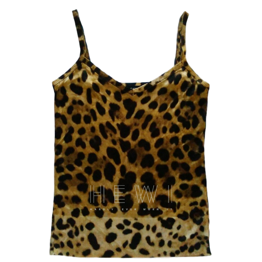 Preowned Dolce  Gabbana Leopard Print Silk Tank Top Animal Print