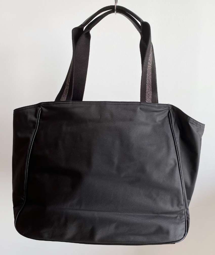 Coach Black Leather Trimmed Nylon Tote Bag