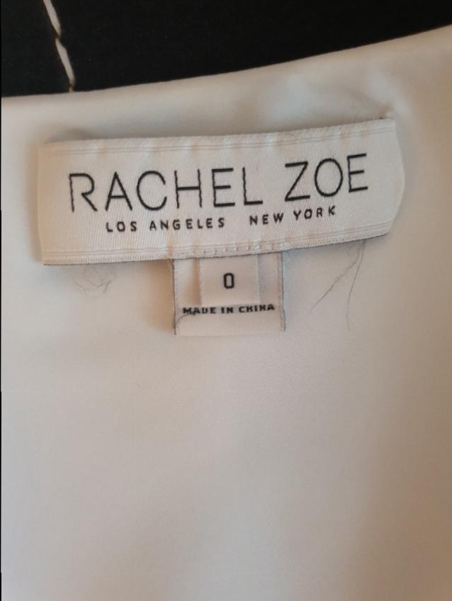 Preowned Rachel Zoe White One Shoulder Mini Dress Size S poly/acetate lining/contrast