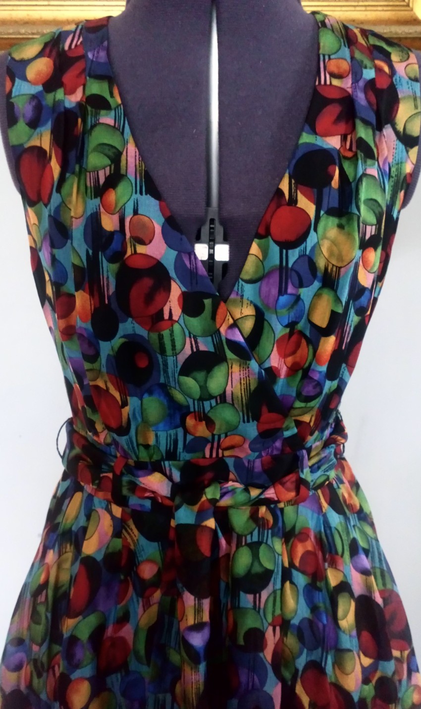 Preowned Nanette Lepore Multicoloured Printed Silk Tunic Size XXS Floral / Patterned