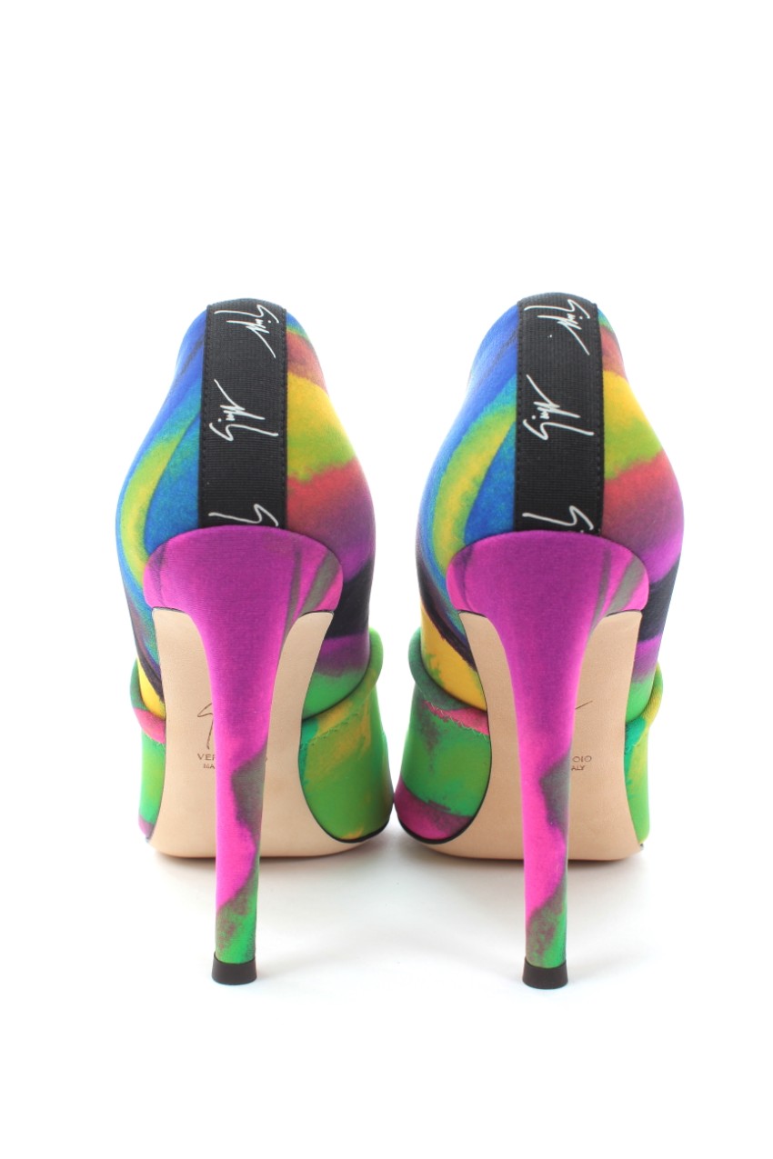 Giuseppe Zanotti Stretch Multicoloured Bimba 100 Pumps Size 37 Multi-Coloured / Stripes leather