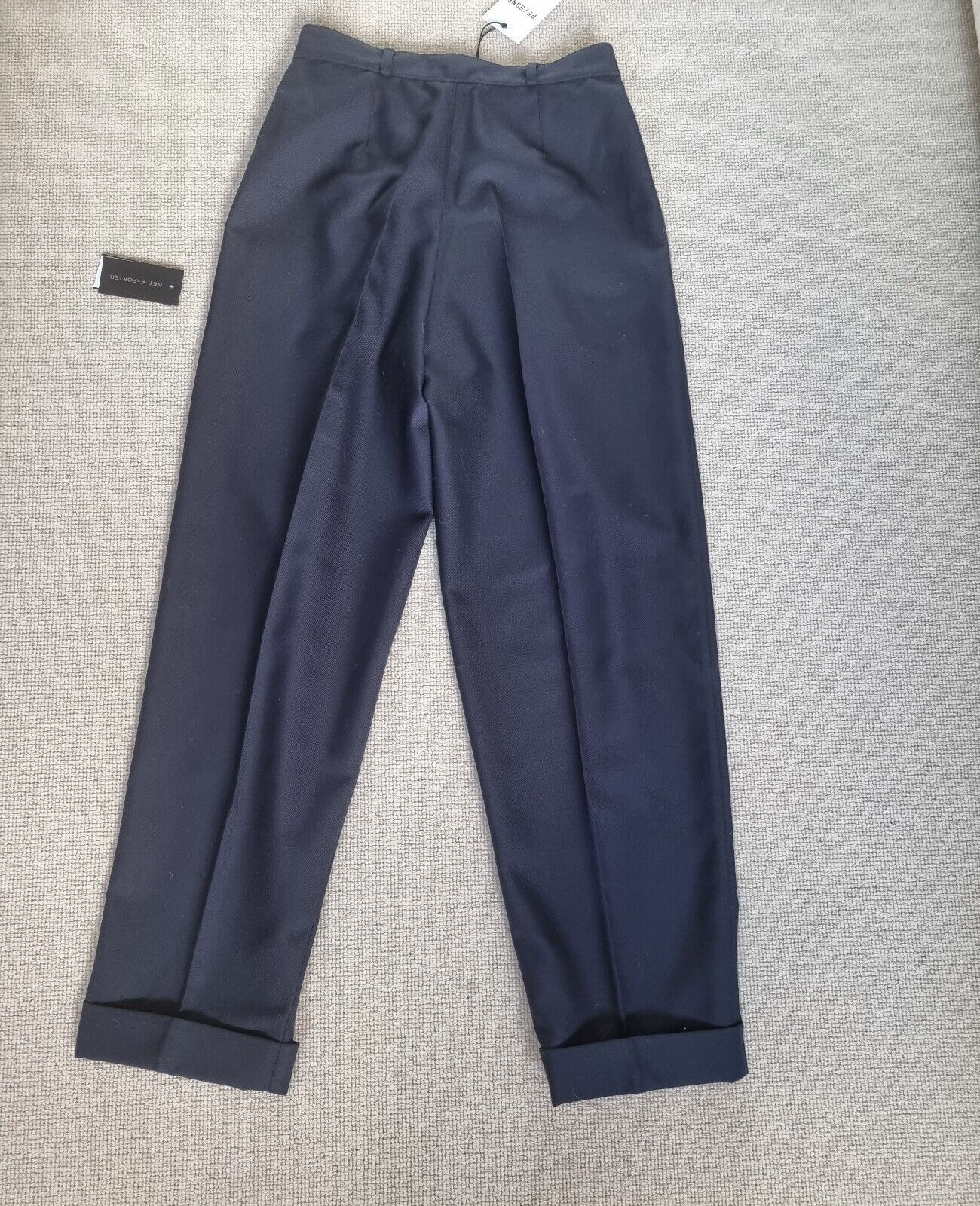 RE/DONE 80s Front Pleat Navy Wool Blend Trousers Size 27/69 wool/polyester