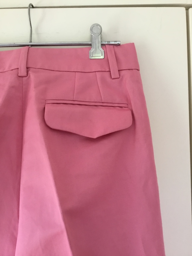 Preowned Louis Vuitton Pink Satin Woven Pants Size S cotton