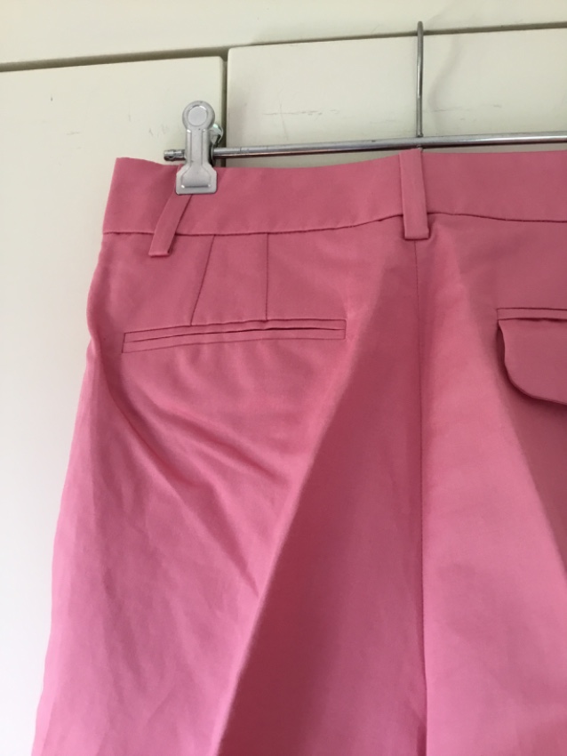 Preowned Louis Vuitton Pink Satin Woven Pants Size S cotton