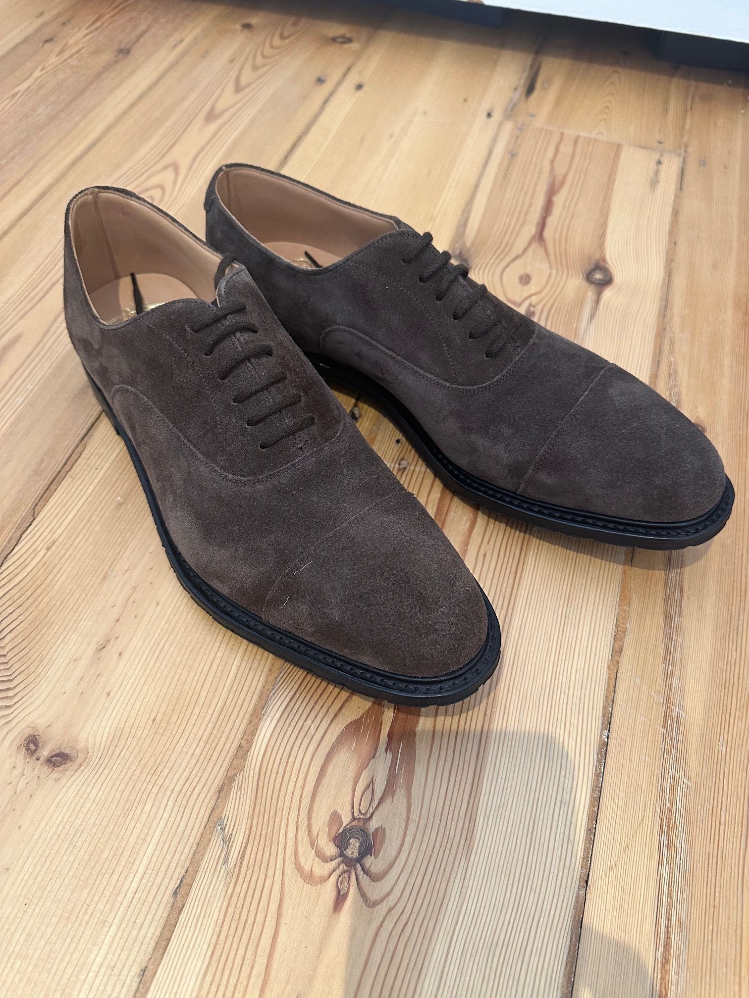 Men's Brown Suede Oxford Brogues Size 43